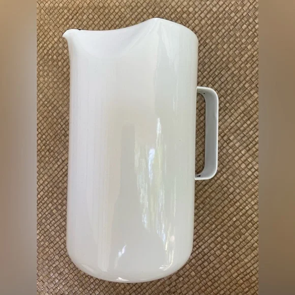 Rare 1960s Finland Kaj Franck for Arabia White Enamel Pitcher